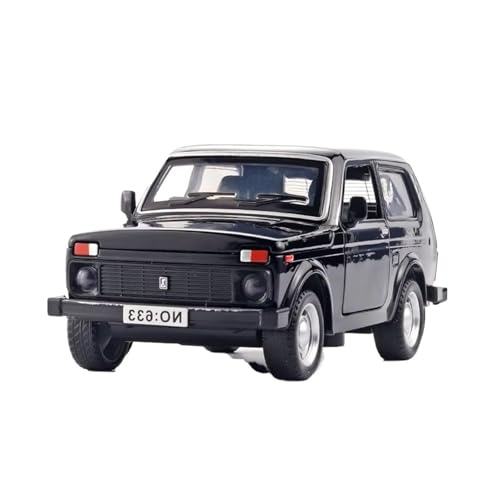 XGFFBAGB 1/32 Für Lada Jeep Vintage Auto Modell Legierung Auto Diecast Modell Sound Und Licht Ziehen Spielzeug Sammlung Spielzeug Geschenk(Black,No Box) von XGFFBAGB