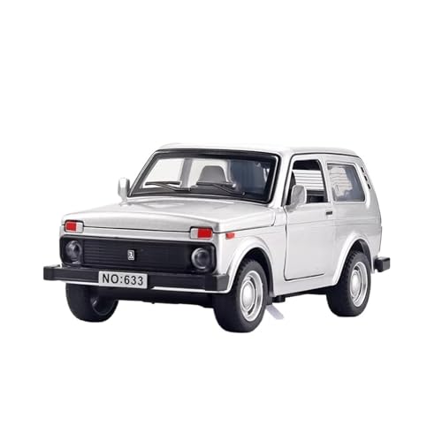 XGFFBAGB 1/32 Für Lada Jeep Vintage Auto Modell Legierung Auto Diecast Modell Sound Und Licht Ziehen Spielzeug Sammlung Spielzeug Geschenk(Gray C,No Box) von XGFFBAGB