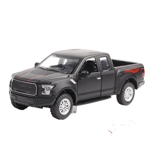 XGFFBAGB 1/32 Für Raptor F150 Legierung Automodell Druckguss Metallkarosserie Mit Pull Back Sound Und Licht Pickup Spielzeugfahrzeuge(Black,No Box) von XGFFBAGB