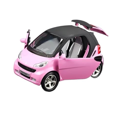 XGFFBAGB 1/32 Für SMART Legierung Diecast Modell Auto Modell Sound & Licht Spielzeug Geschenke(Pink,No Box) von XGFFBAGB