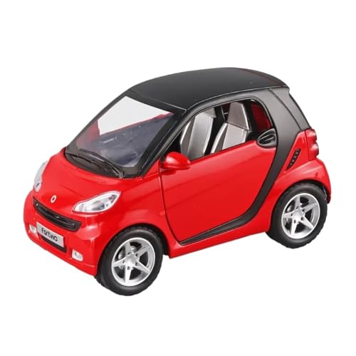 XGFFBAGB 1/32 Für SMART Legierung Diecast Modell Auto Modell Sound & Licht Spielzeug Geschenke(Rosso,No Box) von XGFFBAGB