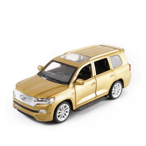 XGFFBAGB 1/32 Für SUV Automodell Legierung Druckguss Metall Spielzeug Geländewagen Mit Sechs Türen Geöffnet Geschenk(Yellow,with Box) von XGFFBAGB