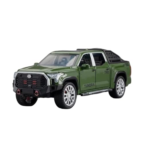 XGFFBAGB 1/32 Für Tundra Pickup 4X4 Auto Modell Spielzeug Legierung Diecast Off-Road Fahrzeug 6 Türen Geöffnet Sound Licht Ziehen Zurück Spielzeug Geschenk(Green,No Box) von XGFFBAGB