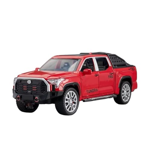 XGFFBAGB 1/32 Für Tundra Pickup 4X4 Auto Modell Spielzeug Legierung Diecast Off-Road Fahrzeug 6 Türen Geöffnet Sound Licht Ziehen Zurück Spielzeug Geschenk(Rosso,with Box) von XGFFBAGB