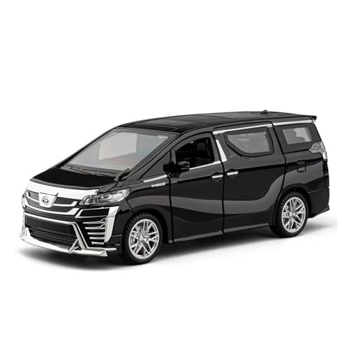 XGFFBAGB 1/32 Für VELLFIRE Alphard MPV Legierung Auto Modell Druckguss Metall Spielzeug Auto Modell Sound Und Licht Geschenk(Black,with Box) von XGFFBAGB