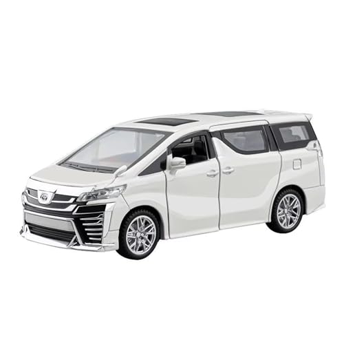 XGFFBAGB 1/32 Für VELLFIRE Alphard MPV Legierung Auto Modell Druckguss Metall Spielzeug Auto Modell Sound Und Licht Geschenk(White,No Box) von XGFFBAGB