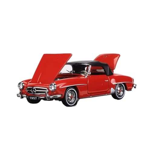 XGFFBAGB 1/64 Für 190SL 1957 Modellauto Aus Druckgusslegierung(Rosso,with Box) von XGFFBAGB