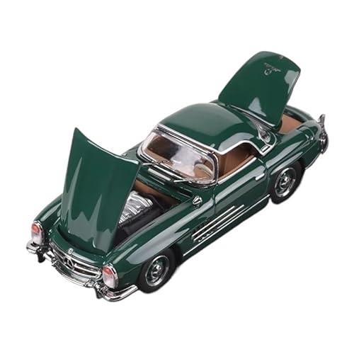 XGFFBAGB 1/64 Für 300SL W198 Druckguss-Modellauto Für Sammeln Von Spielzeug Kann Die Motorhaube Und Den Kofferraumdeckel Öffnen(Green) von XGFFBAGB