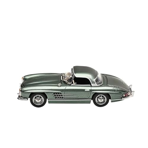 XGFFBAGB 1/64 Für 300SL W198 Druckguss-Modellauto Für Sammeln Von Spielzeug Kann Die Motorhaube Und Den Kofferraumdeckel Öffnen(Green,with Box) von XGFFBAGB