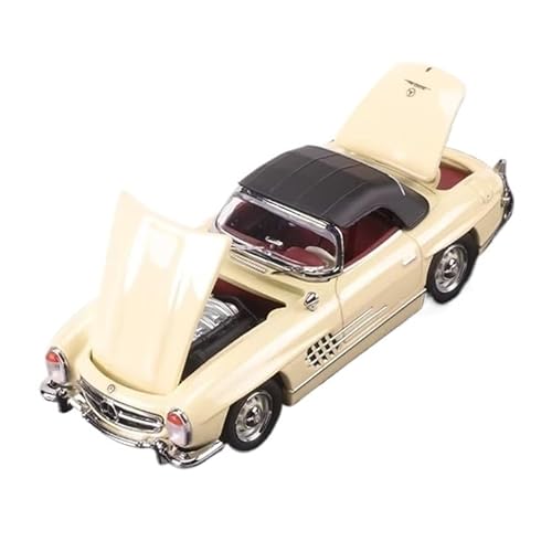 XGFFBAGB 1/64 Für 300SL W198 Druckguss-Modellauto Für Sammeln Von Spielzeug Kann Die Motorhaube Und Den Kofferraumdeckel Öffnen(Yellow 1) von XGFFBAGB