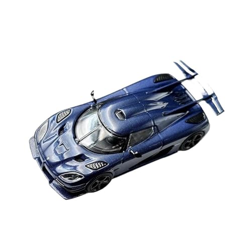 XGFFBAGB 1/64 Für Agera One 1 Blau Lila Carbon Korn Diecast Diorama Auto Modell Sammlung Spielzeug(A,with Box) von XGFFBAGB