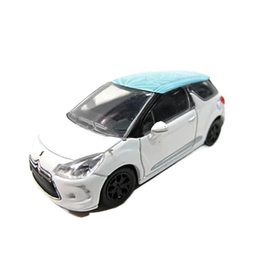 XGFFBAGB 1/64 Für Citroen DS3 Rally Auto Druckguss Legierung Auto Modell Sammlung Ornamente Geschenke Spielzeug(White,with Box) von XGFFBAGB