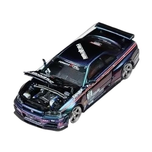 XGFFBAGB 1/64 Für GTR R34 Open Cover TM Legierung Auto Modell Sammlung Dekoration(Color Change,No Box) von XGFFBAGB