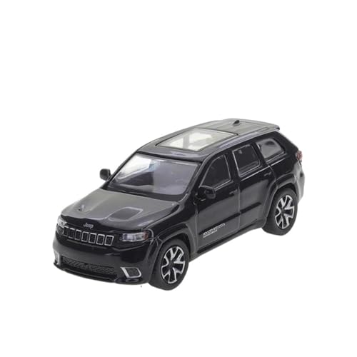 XGFFBAGB 1/64 Für Grand Cherokee Trackhawk 2019 Legierung Diecast Stoßdämpfung Modell Spielzeug Auto Geschenke(Black,with Box) von XGFFBAGB