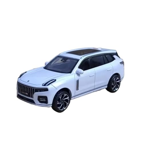 XGFFBAGB 1/64 Für Lynk & Co 09 SUV Druckguss Legierung Auto Modell Fan Sammlung Display Home Dekoration Metall Ornamente(White,No Box) von XGFFBAGB