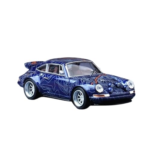 XGFFBAGB 1/64 Für Singer 964 Sportwagen Druckguss-Leichtmetallautomodell Fan-Kollektion Heimdekoration Metallornamente(Blue B,No Box) von XGFFBAGB