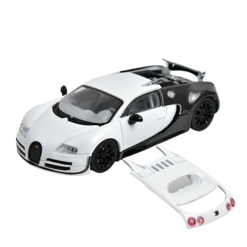 XGFFBAGB 1/64 Für Veyron Sportwagen Druckguss-Modellauto(Black White,with Box) von XGFFBAGB