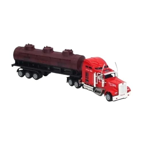 XGFFBAGB 1/64 Legierung LKW Kopf Modell Spielzeug Druckguss Container LKW Pull Back Mit Licht Engineering Transport Fahrzeug Spielzeug(Red B,with Box) von XGFFBAGB