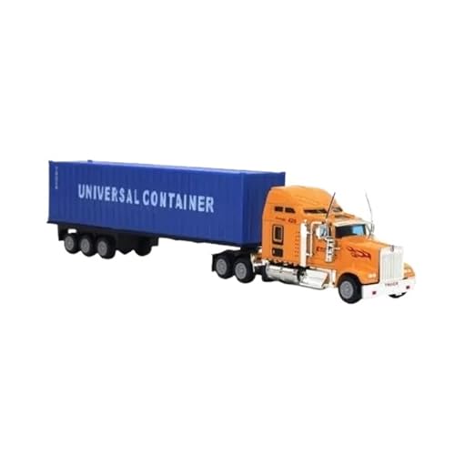 XGFFBAGB 1/64 Legierung LKW Kopf Modell Spielzeug Druckguss Container LKW Pull Back Mit Licht Engineering Transport Fahrzeug Spielzeug(Yellow E,No Box) von XGFFBAGB