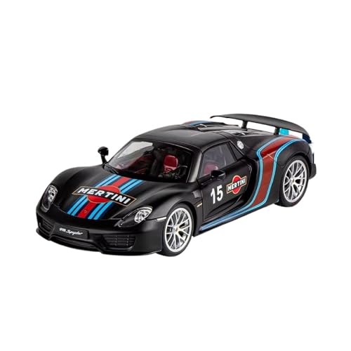 XGFFBAGB 1:18 Für 918 Martini Painted Edition Legierung Diecast Auto Modell Sammlung Von Hobby Ornamente Sound & Licht Serie Geschenk(Black A,with Box) von XGFFBAGB