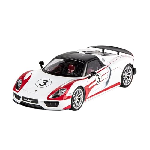 XGFFBAGB 1:18 Für 918 Martini Painted Edition Legierung Diecast Auto Modell Sammlung Von Hobby Ornamente Sound & Licht Serie Geschenk(White B,No Box) von XGFFBAGB