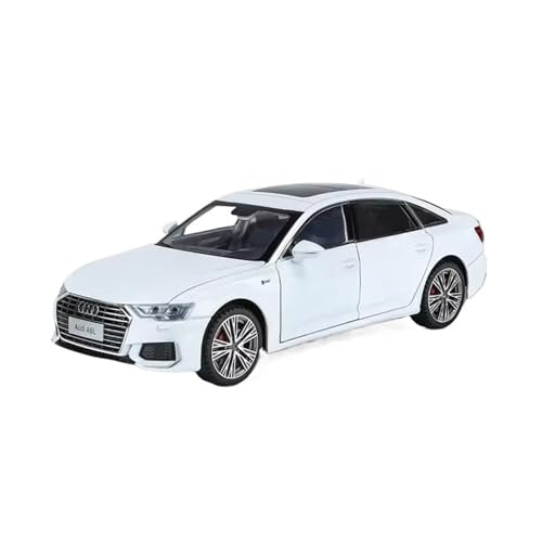 XGFFBAGB 1:18 Für A6L Legierung Auto Modell Spielzeug Druckguss Autos 6 Türen Geöffnet Mit Sound Licht Pull Back Maßstab Modelle Spielzeug Geschenk(White,with Box) von XGFFBAGB