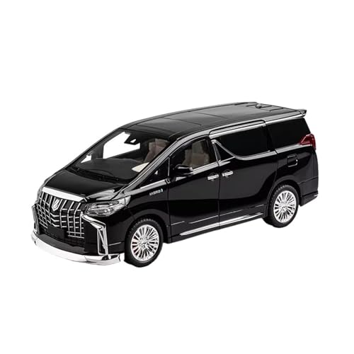 XGFFBAGB 1:18 Für Alphard MPV Legierung Auto Modell Diecast Metall Spielzeug Modell Auto Geschenk(Black,No Box) von XGFFBAGB