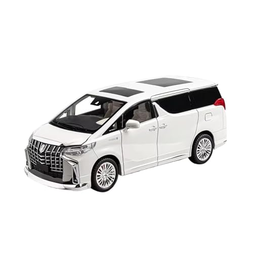 XGFFBAGB 1:18 Für Alphard MPV Legierung Auto Modell Diecast Metall Spielzeug Modell Auto Geschenk(White,No Box) von XGFFBAGB