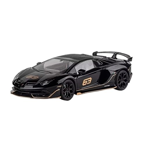 XGFFBAGB 1:18 Für Aventador SVJ Legierung Metall Diecast Modell Auto Sound & Licht Spielzeug Geschenk(Black A,No Box) von XGFFBAGB