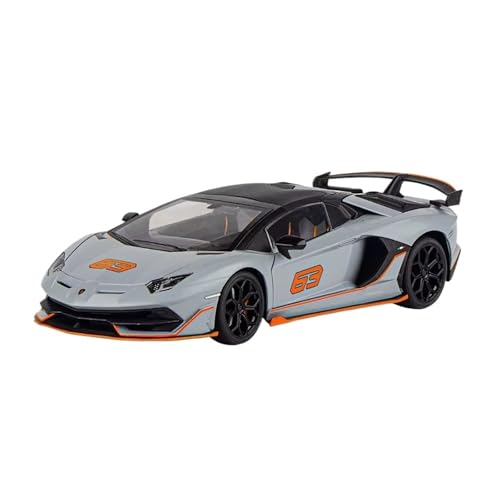 XGFFBAGB 1:18 Für Aventador SVJ Legierung Metall Diecast Modell Auto Sound & Licht Spielzeug Geschenk(Gray B,No Box) von XGFFBAGB