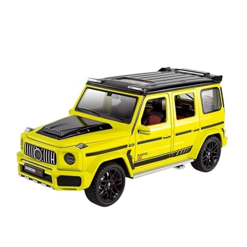 XGFFBAGB 1:18 Für Brabus G700 SUV Offroad-Legierung Modellauto Druckgussfahrzeug Spielzeugmodell Sound & Licht Spielzeugauto Geschenke(Yellow D,No Box) von XGFFBAGB