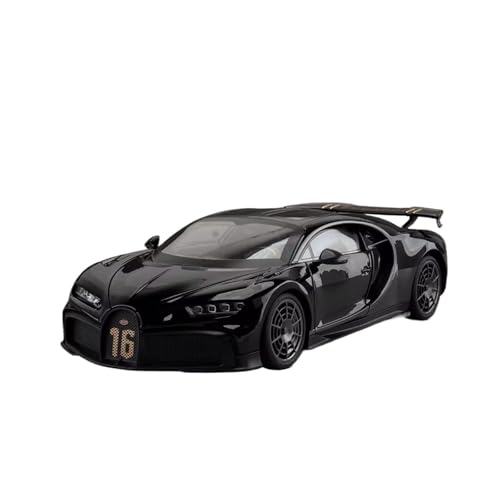 XGFFBAGB 1:18 Für Bugatti Chiron Legierung Druckguss Metallguss Sound Und Licht Modell Auto Spielzeug(Black,with Box) von XGFFBAGB