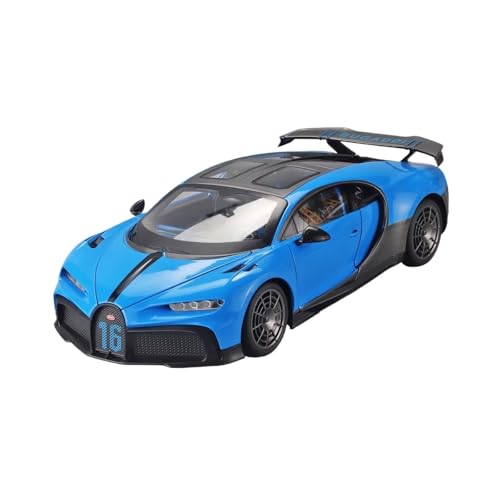 XGFFBAGB 1:18 Für Bugatti Chiron Legierung Druckguss Metallguss Sound Und Licht Modell Auto Spielzeug(Blu,No Box) von XGFFBAGB