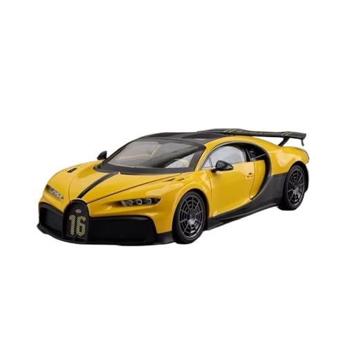 XGFFBAGB 1:18 Für Bugatti Chiron Legierung Druckguss Metallguss Sound Und Licht Modell Auto Spielzeug(Yellow,No Box) von XGFFBAGB