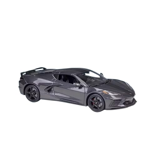 XGFFBAGB 1:18 Für Corvette Stingray Coupe Legierung Modell Auto Fahrzeuge Statische Sport Statische Druckguss Diecast Retro Auto(Gray Black,No Box) von XGFFBAGB