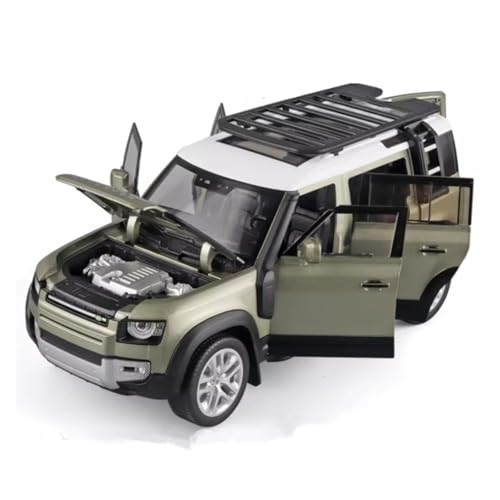 XGFFBAGB 1:18 Für Defender SUV Legierung Automodell Druckguss Metall Geländewagen Automodell Sound Und Licht Spielzeug Geschenk(Green,with Box) von XGFFBAGB