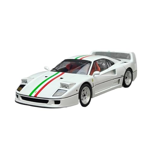 XGFFBAGB 1:18 Für F40-Sportwagen, Vollständig Offenes Automodell, Metalldruckguss-Modell, Geschenkkollektion(White,No Box) von XGFFBAGB