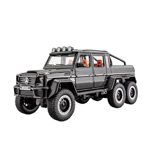 XGFFBAGB 1:18 Für G63 6X6 Off Road SUV Legierung Metall Druckguss Auto Modell Sound & Licht Sammlerstücke Geschenk(Black,No Box) von XGFFBAGB