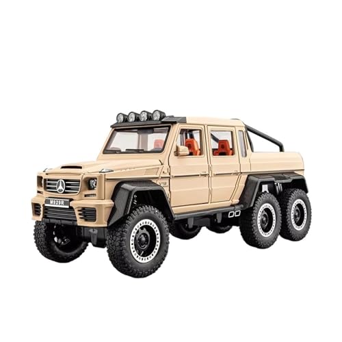 XGFFBAGB 1:18 Für G63 6X6 Off Road SUV Legierung Metall Druckguss Auto Modell Sound & Licht Sammlerstücke Geschenk(Yellow,No Box) von XGFFBAGB