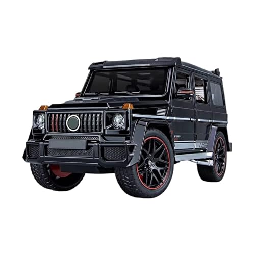 XGFFBAGB 1:18 Für G800 Geländewagen SUV Legierung Druckguss Modell Auto Sammeln Sound & Licht Sprühbare Spielzeug Auto Geschenk(Black,No Box) von XGFFBAGB