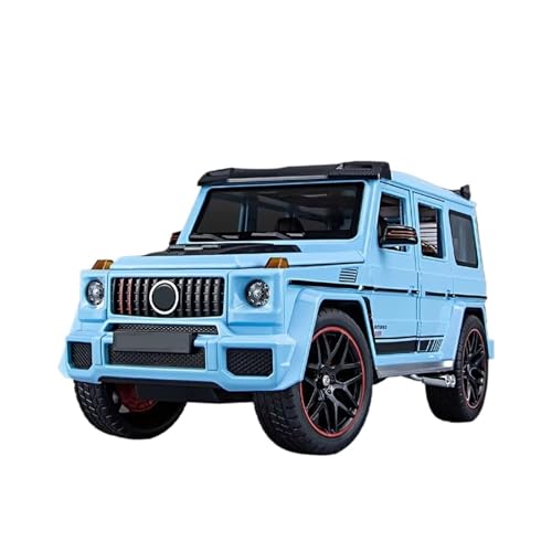 XGFFBAGB 1:18 Für G800 Geländewagen SUV Legierung Druckguss Modell Auto Sammeln Sound & Licht Sprühbare Spielzeug Auto Geschenk(Blu,No Box) von XGFFBAGB