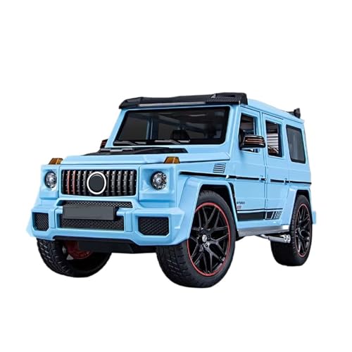 XGFFBAGB 1:18 Für G800 Geländewagen SUV Legierung Druckguss Modell Auto Sammeln Sound & Licht Sprühbare Spielzeug Auto Geschenk(Blue B,No Box) von XGFFBAGB