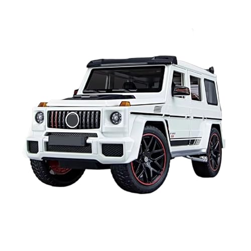 XGFFBAGB 1:18 Für G800 Geländewagen SUV Legierung Druckguss Modell Auto Sammeln Sound & Licht Sprühbare Spielzeug Auto Geschenk(White,No Box) von XGFFBAGB