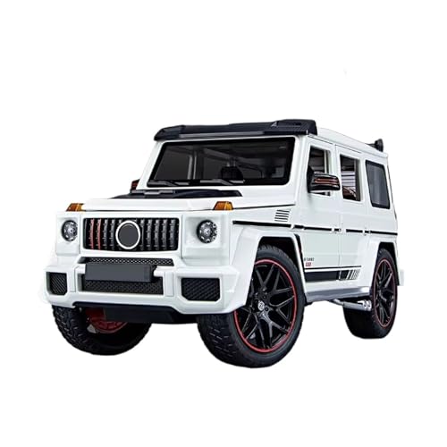 XGFFBAGB 1:18 Für G800 Geländewagen SUV Legierung Druckguss Modell Auto Sammeln Sound & Licht Sprühbare Spielzeug Auto Geschenk(White c,No Box) von XGFFBAGB