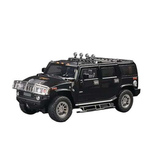 XGFFBAGB 1:18 Für H2 Highway 61 SUV Legierung Automodell Druckguss Metall Spielzeug Geländewagen Automodell Geschenk(Black,No Box) von XGFFBAGB