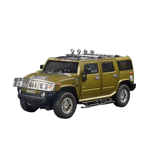 XGFFBAGB 1:18 Für H2 Highway 61 SUV Legierung Automodell Druckguss Metall Spielzeug Geländewagen Automodell Geschenk(Green,No Box) von XGFFBAGB