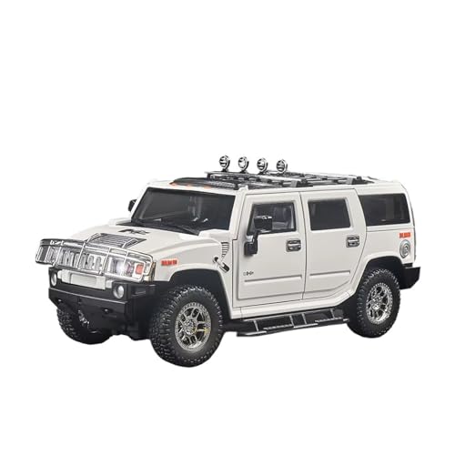 XGFFBAGB 1:18 Für H2 Highway 61 SUV Legierung Automodell Druckguss Metall Spielzeug Geländewagen Automodell Geschenk(White,No Box) von XGFFBAGB