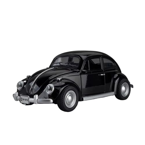 XGFFBAGB 1:18 Für Käfer 1955 Modelle Autos Legierung Druckguss Spielzeug Licht Musik Auto Gummi Reifen Zurückziehen Fahrzeuge Sammlung Geschenke(Black,No Box) von XGFFBAGB