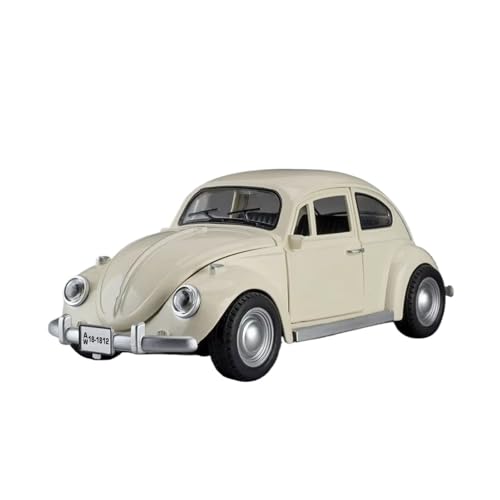 XGFFBAGB 1:18 Für Käfer 1955 Modelle Autos Legierung Druckguss Spielzeug Licht Musik Auto Gummi Reifen Zurückziehen Fahrzeuge Sammlung Geschenke(White,No Box) von XGFFBAGB