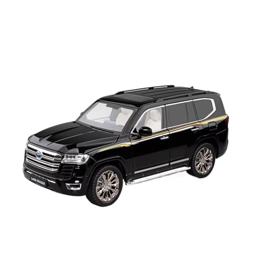 XGFFBAGB 1:18 Für LC300 SUV Legierung Auto Diecast Metall Skala Auto Modell Sound & Licht Spielzeug Sammlung Fahrzeuge(Black,No Box) von XGFFBAGB